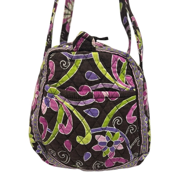 Vera Bradley Purple Punch Retired Brown Pink Green Travel Shoulder Duffle Bag - Picture 9 of 13